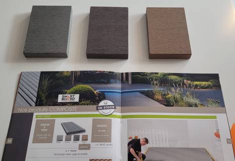 Echantillons de lames de terrasse composites - Soignolles-en-Brie 77111