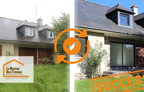  Rénovation maison à Héricourt : Transformation réussie avec La Maison Des Travaux de Vesoul. Nouvelles menuiseries et modernisation extérieure pour un rendu impeccable.