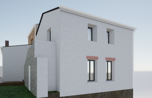 Plans - Extension et rénovation d'une maison mitoyenne à Vertou
