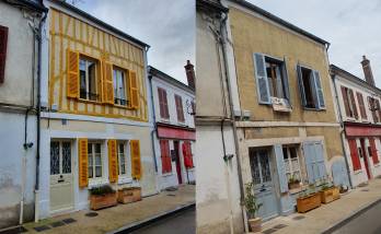 Façade Auxerre avant-après