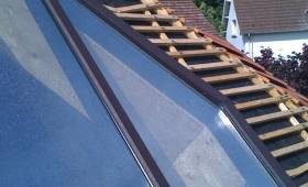 Avant remplacement du liteau cassé à Cournon d'Auvergne