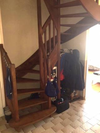 Remplacement d'escalier intérieur - ancien escalier tournant en bois - Nantes 44