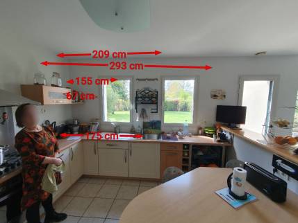 Prise de mesure pour rénovation cuisine à Bruz - Étape 1