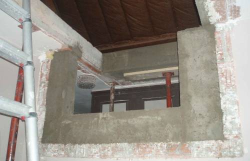 Ouverture et finitions béton de la trémie