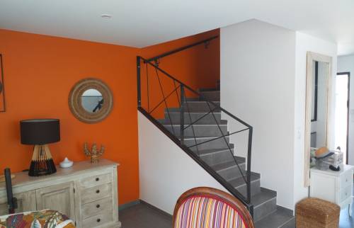 peinture mur escaliers