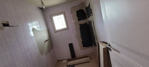 Pendant les travaux de la salle de bain