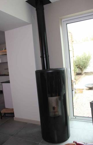 Pose de poele à bois