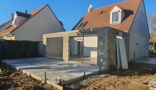 Travaux de Construction d'une extension de maison latérale en maçonnerie - Ozoir-la-Ferrière 77330