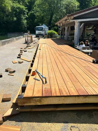 Terrasse en cours de construction 