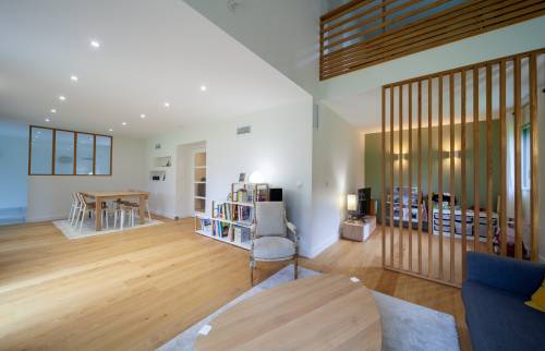 vue d'ensemble de la pièce à vivre