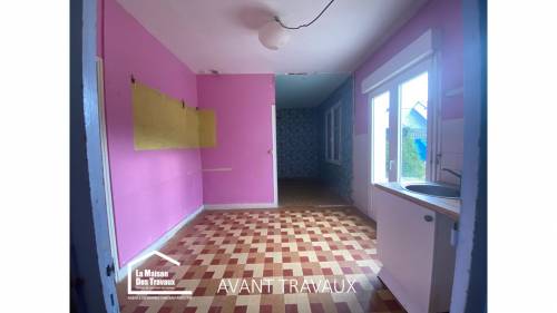 Cuisine avant rénovation dans le Morbihan