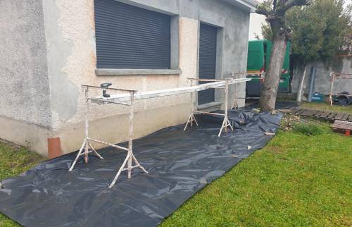 chantier de rénovation façades et mise en place ouvertures motorisées - Magny-en-Vexin (95)