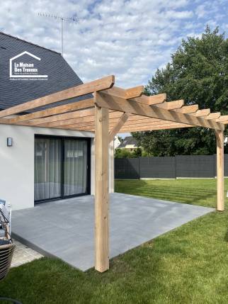 Pergola en bois à Vannes 56