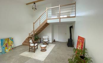 Espace de vie avec mezzanine La Maison des travaux sainte genevieve des bois