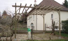 Nouvelle pergola bois sur dalle béton existante à ST GERVAIS LA FORET (41)