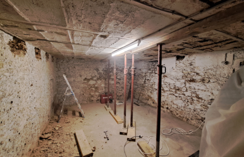 Installation de poutrelles métalliques