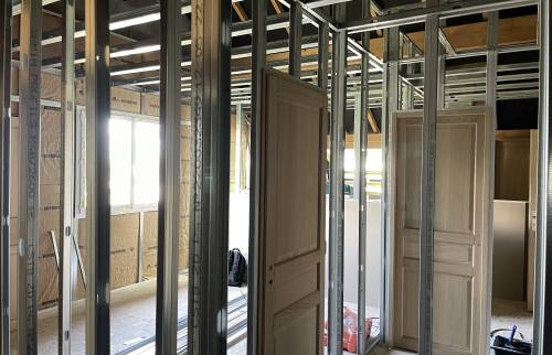 Chantier en cours - Création des cloisons