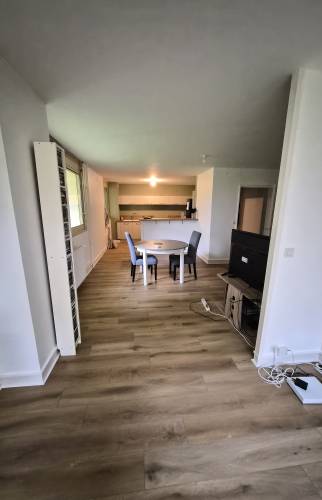 Rénovation du sol en vinyle esprit parquet Bois