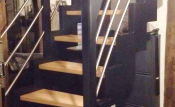 Escalier sur mesure bois métal à Hégenheim