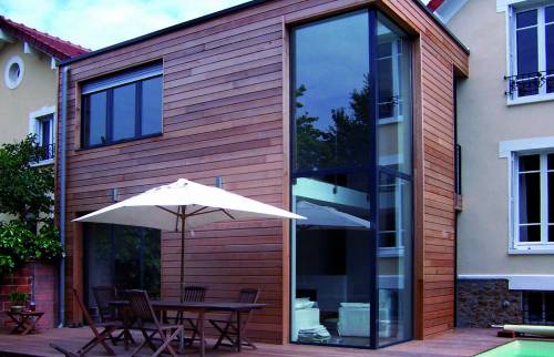 Extension de 30 m2 en ossature et bardage bois à Vertou (44)