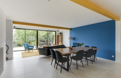 Salon - Extension en ossature bois À Vertou (44)