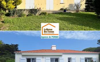 Ravalement de façade sur une maison - Préfailles 44770