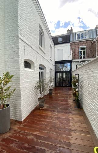 Réalisation d'une terrasse en bois exotique 