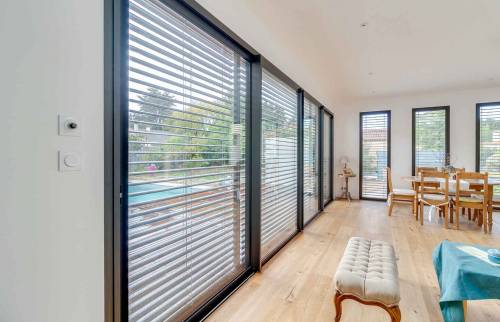 Baies avec BSO - Extension de 60 m² à Vertou avec piscine