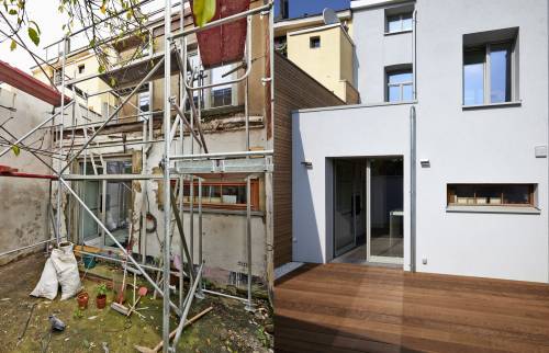 Pendant-Aprés Agrandissement : un chantier dans une maison à Alès ( 30100 )