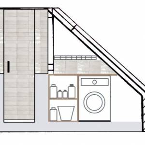 Plan architectural de transformation d’un dressing en chambre enfant - Camille Truttmann