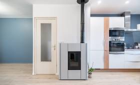 Installation d'un poêle à granules, maison située à Albigny Sur Saône