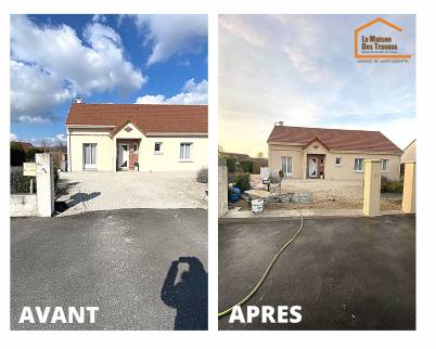 Semelle en béton pour un futur portail