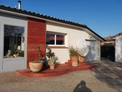 Construction d'une terrasse bois et bardage bois en façade - Montauban 82000
