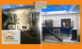 Rénovation façade et terrasse moderne proche de Marmande par Sandrine Férin, La Maison Des Travaux de Marmande.