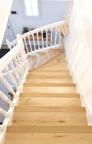 Rénovation d’un escalier en chêne