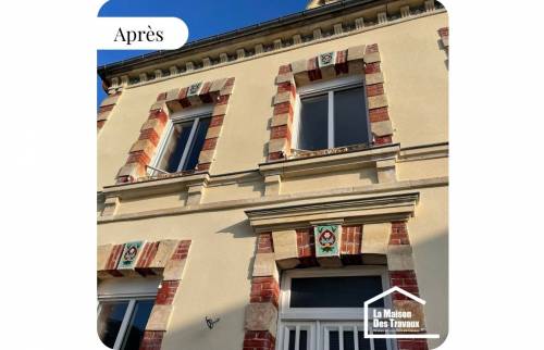 Ravalement avec de l'enduit 