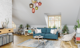 Relooking du salon sous combles