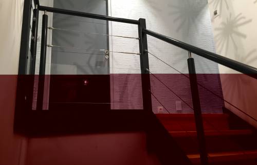 Escalier sur mesure métal et bois au quart tournant sans contremarches - Magny-en-Vexin (95420)