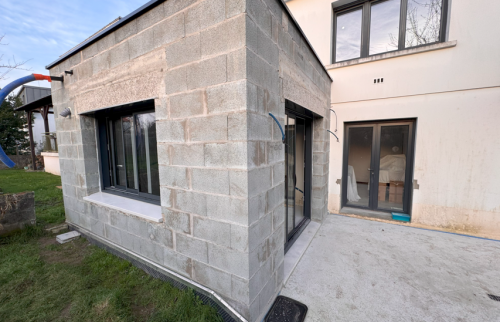 Création d'une extension à Saint-Sébastien-sur-Loire - travaux en cours