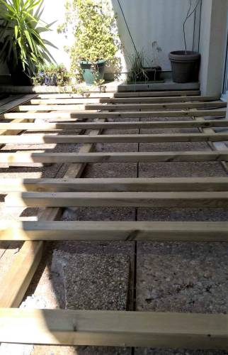 Terrasse Bois Composite - Lyon 3 - Travaux en cours