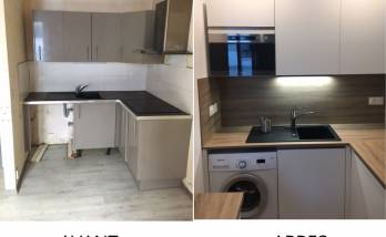 Travaux de rénovation de cuisine dans un appartement à Nantes 44