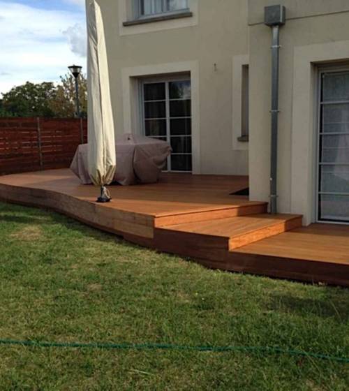 création d'une terrasse bois exotique
