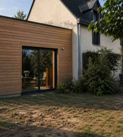 extension de maison en bois à Craponne 69290 Travaux finis