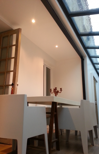 extension avec toit en verre à Pessac