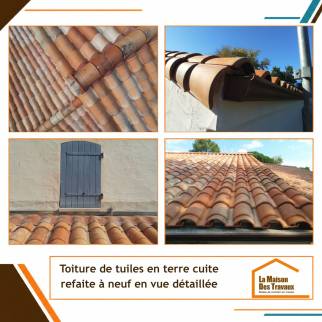 Rénovation de toiture avec nouvelles tuiles romaines - Les Moutiers-en-Retz 44760