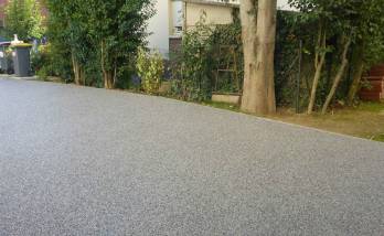 Terrasse en granulat de marbre à Jullouville (50610).