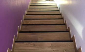Rénovation d'escalier intérieur en béton avec habillage en parquet - Moissy-Cramayel 77550