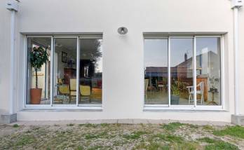 pose des menuiseries de l'extension