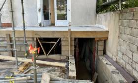 Travaux de maçonnerie pour une extension
