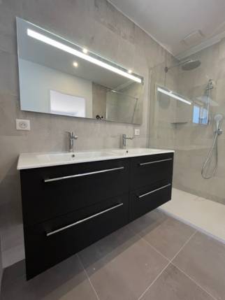 Création d'une salle d'eau de suite parentale dans un  garage transformé en suite parentale - Nantes 44